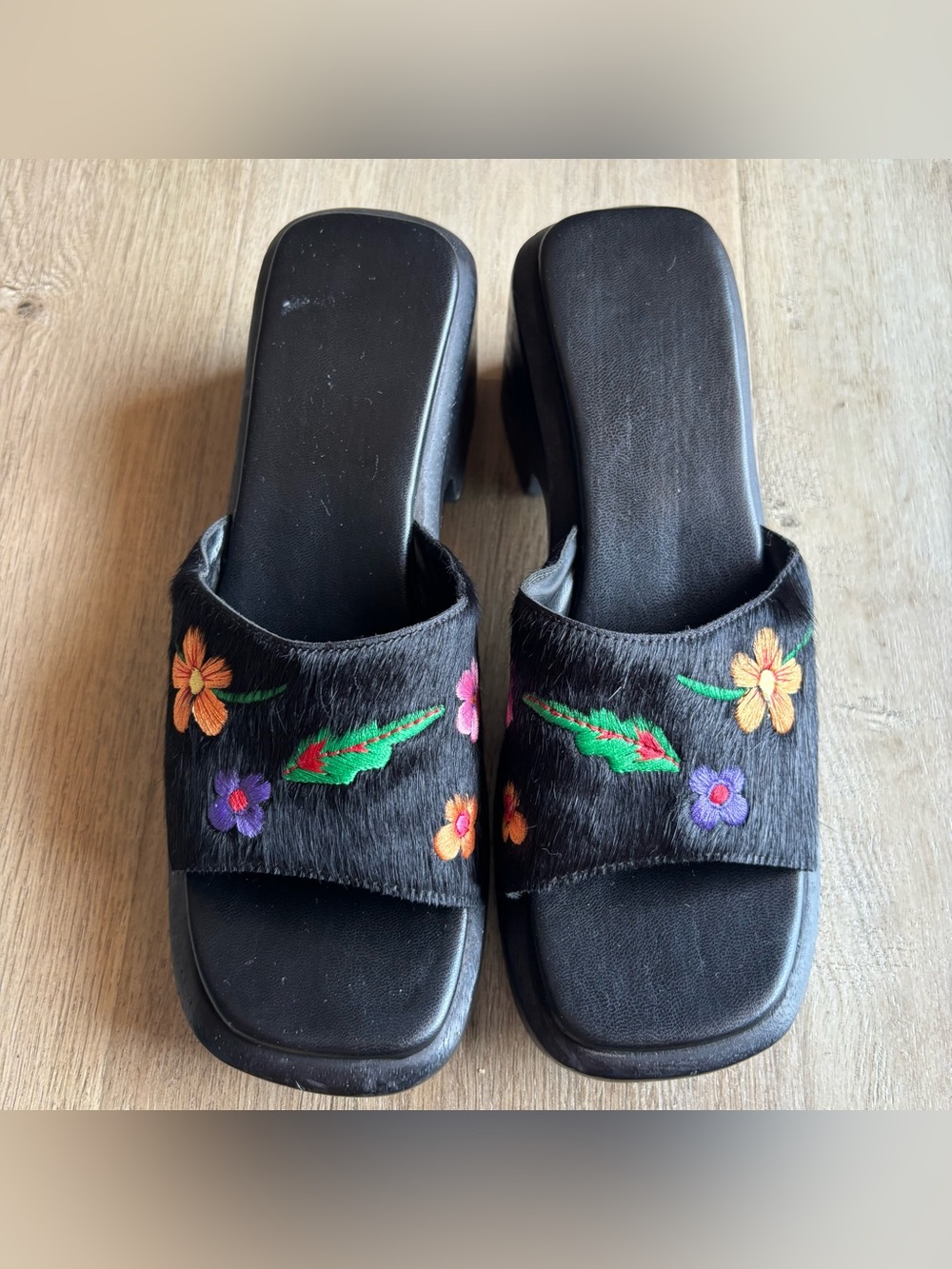 Vintage Wooden Clog Sandals